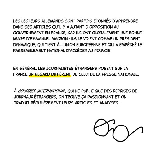 En quoi consistent les missions d'une correspondante de presse ? Dans cette bande dessinée, je raconte le travail d'Annika Joeres, journaliste en France pour la presse allemande.